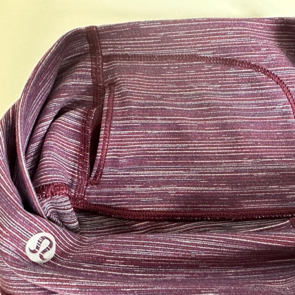 Lululemon Wunder Under HR 21" Edged Stripe Jacquard Blueprint Royal Ruby Sz 2 - Picture 9 of 10